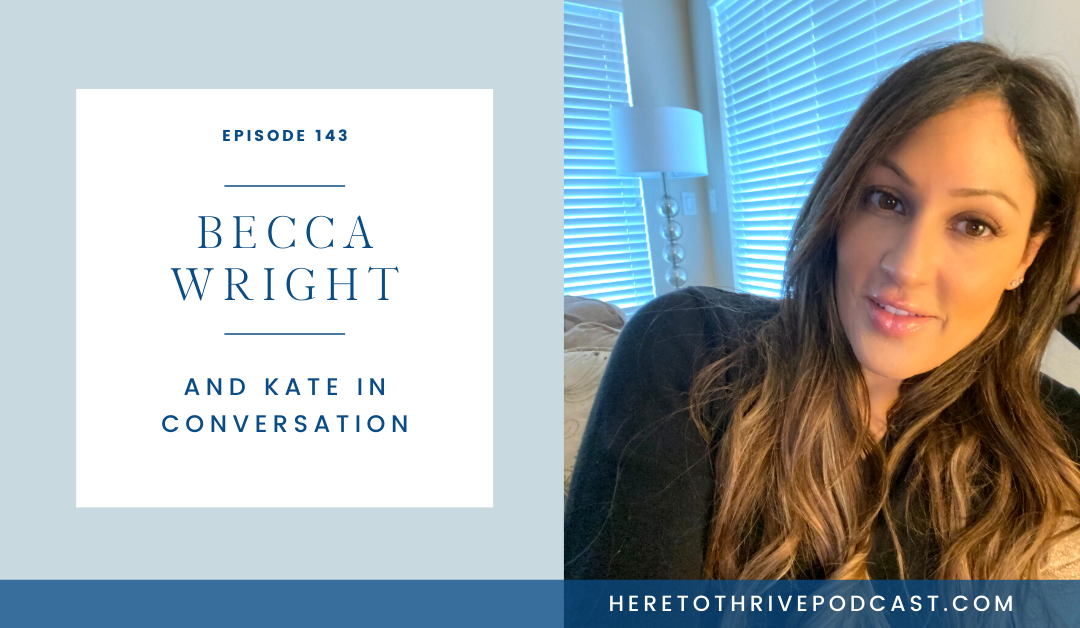 #143. Becca Wright & Kate in Conversation